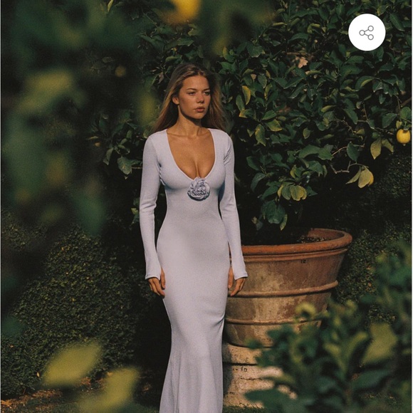 Wiskii floral V neck long sleeve dress - Picture 2 of 3